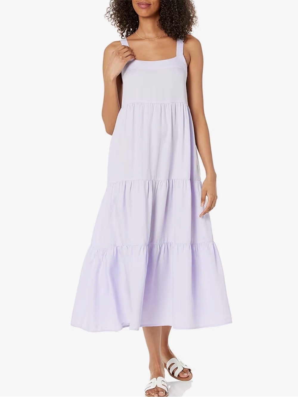 The Drop Britt Maxi Dress 2XL Dusty Purple Tiered Boho Resort Sundress